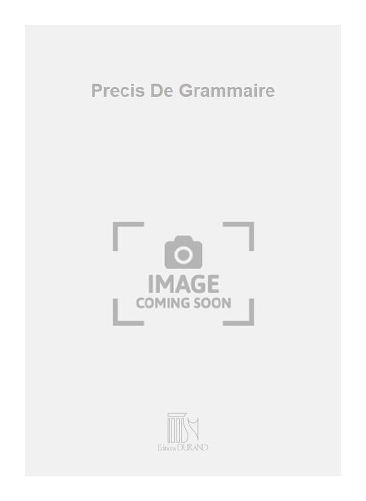 Precis De Grammaire